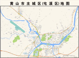 2019年安徽黄山市主城屯溪区地图交通旅游街道小区房产楼盘学校