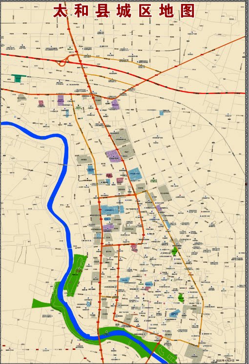 2020安徽省阜阳市太和县主城区地图交通旅游街道小区房产楼盘学校
