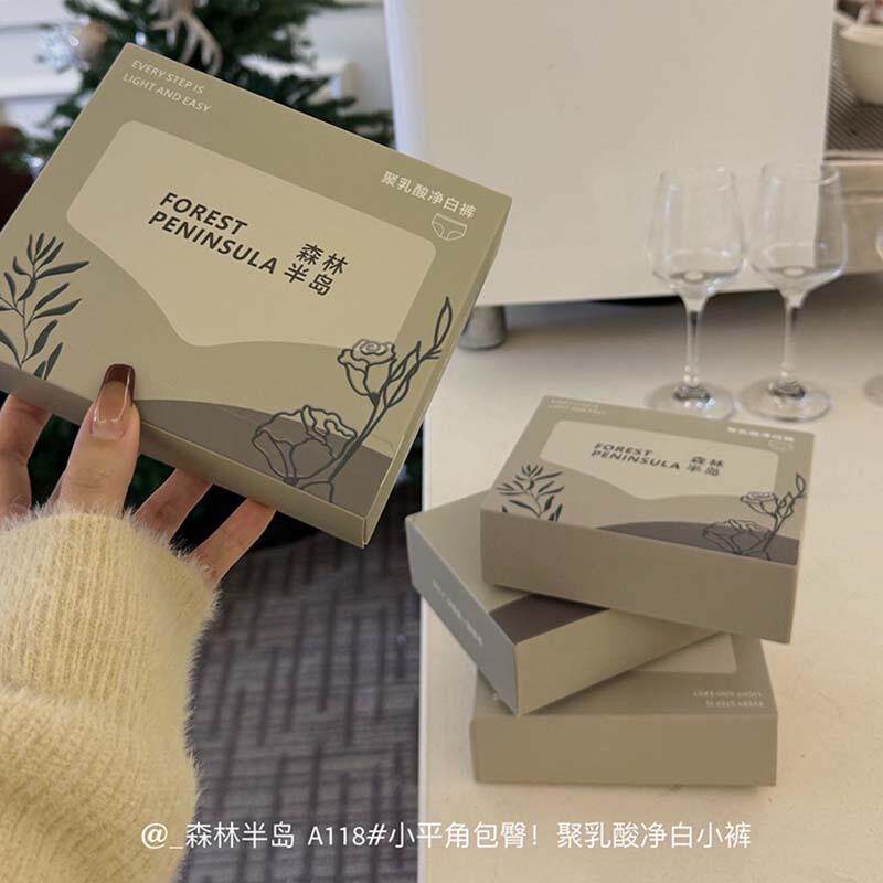 A118森林半岛日单聚乳酸净白裤舒适包臀抑菌平角内裤女柔软亲肤