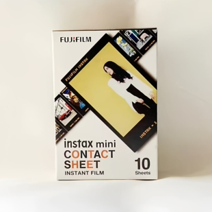 富士拍立得胶片mini 26新货 彩色系列即时成像照片黑胶10张装