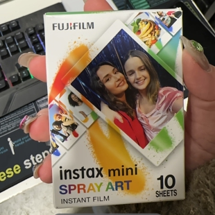 富士拍立得胶片mini彩色系列即时成像照片涂鸦10张装 26新 正品