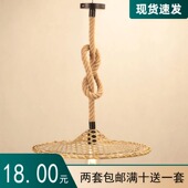 包邮 斗笠草帽吊灯麻绳烧烤店农家乐民宿灯镂空斗笠灯创意个性 吊灯
