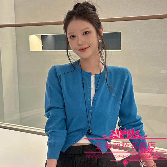 韩国官网正品代购2026年早春新款甜美时尚糖果色单排扣针织短外套,女装/女士精品,毛针织衫,淘宝优惠券,粉丝福利购,淘宝优惠卷