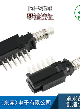PS-909C 直键开关琴键开关12脚 自锁功放电源开关 dbx pa增益键