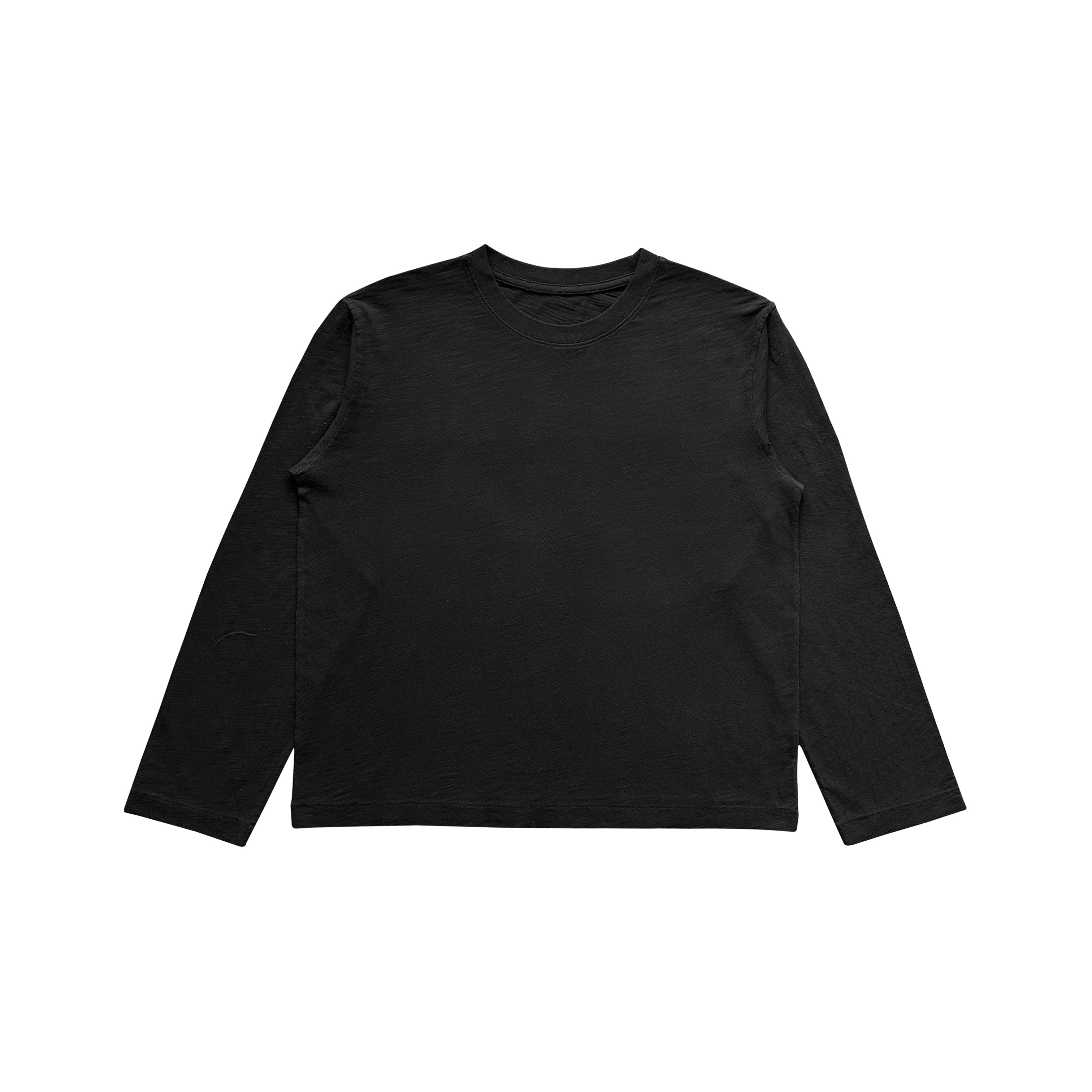 thumbnail for Textured Bamboo Cotton Loose Single-Stitch Long Sleeves