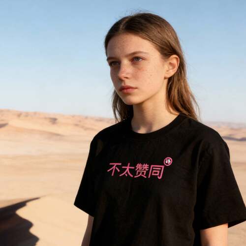 不太赞同停电blackout文字T恤