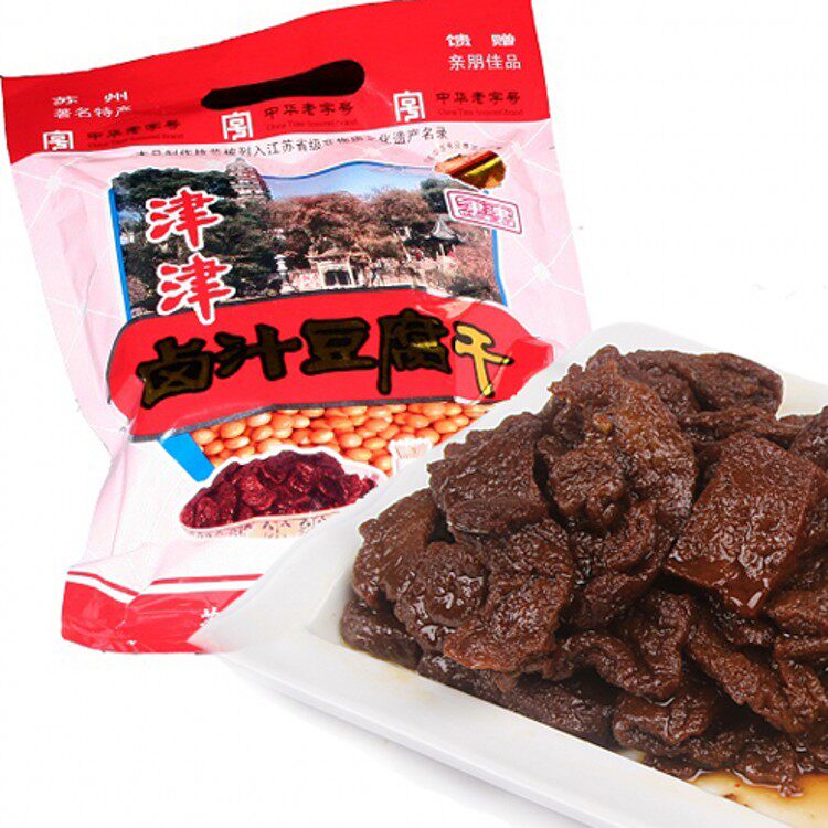 苏州新款包装中国大陆江苏省特产豆制品津津卤汁豆腐干360克袋装