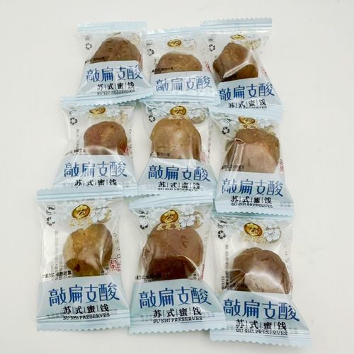 新款食品甘草类苏州特产苏式话梅类采芝斋敲扁支酸250克散包装 - 封面