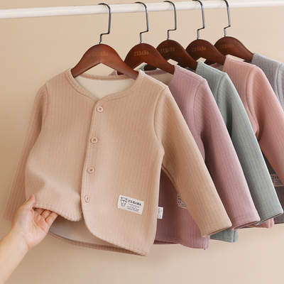 儿童加绒加厚保暖内衣中大童