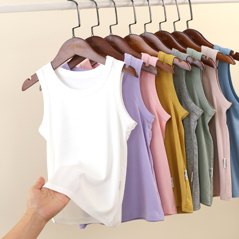 螺纹打底衫儿童薄背心吊带四季