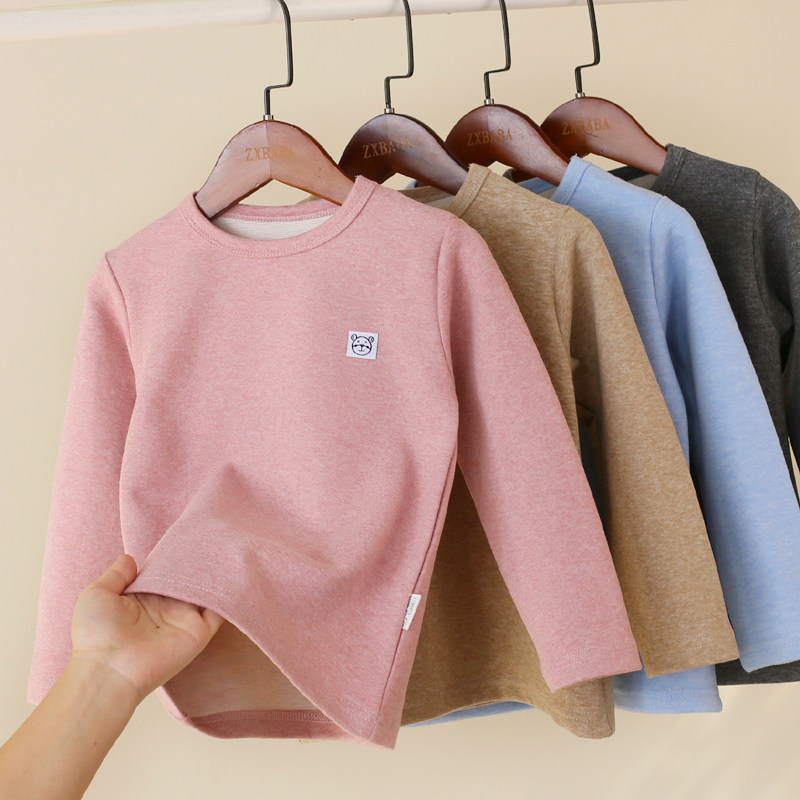 儿童蚕丝绒圆领保暖衣男女童发热打底衫T恤冬装中大童加厚睡衣,童装/婴儿装/亲子装,保暖上装,淘宝优惠券,粉丝福利购,淘宝优惠卷