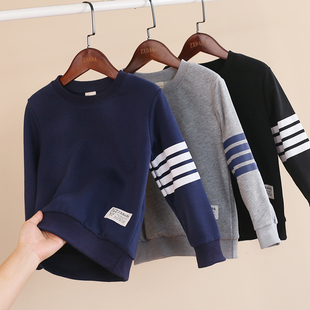 儿童纯棉毛圈休闲外套春秋童装男女童洋气薄款运动衫中大童卫衣潮