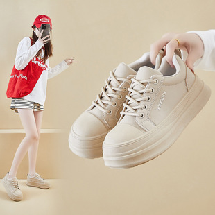 板鞋女款初中生高颜值2026春季新款皮面运动鞋韩版大童女鞋休闲鞋