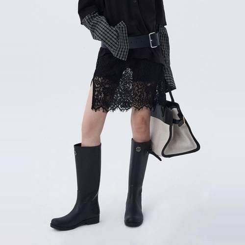 ourhour镂空蕾丝开衩叠穿罩裙