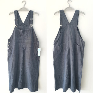 外贸春秋女款大码休闲牛仔蓝背带连衣裙  出口日本  服装领域30年