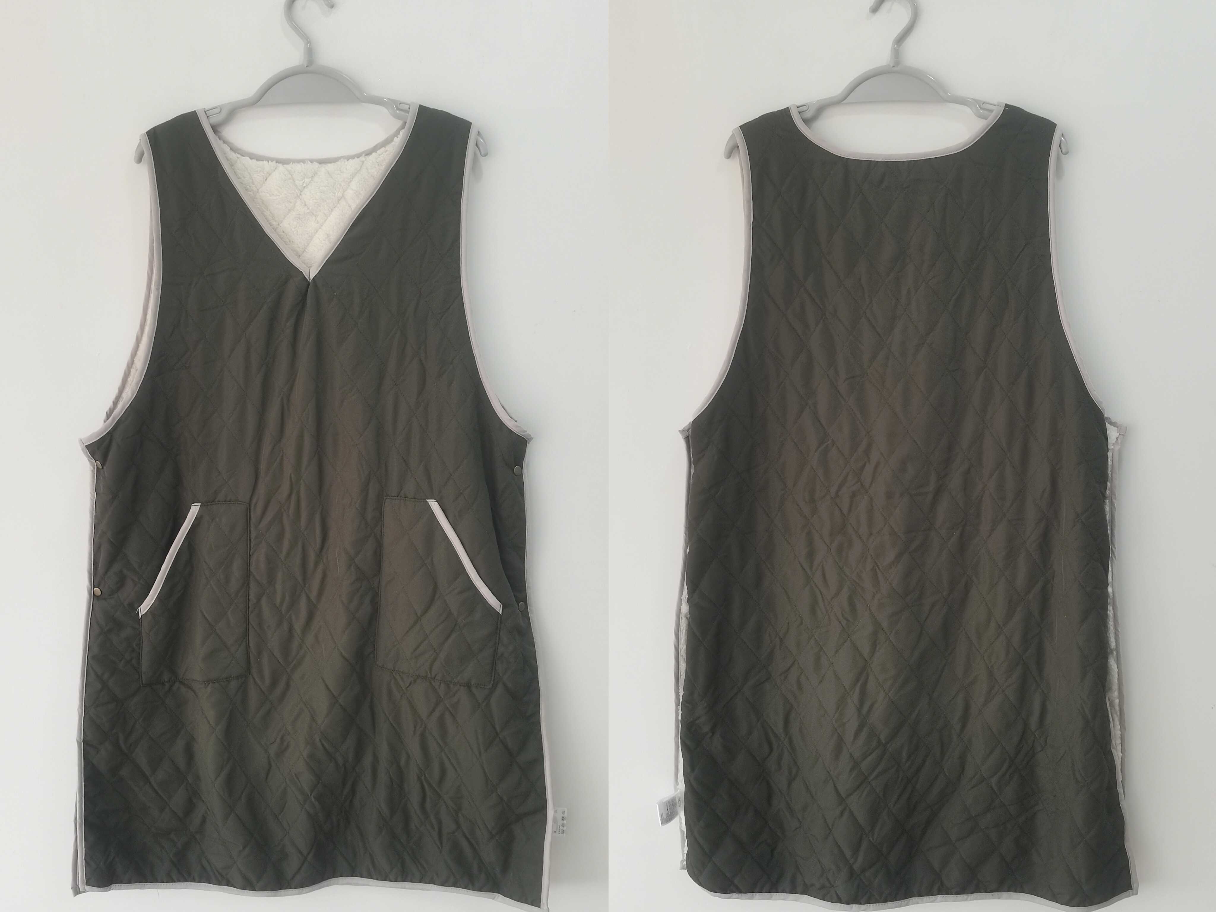 外贸秋冬女款保暖两侧按扣款里加绒背心裙 出口日本 服装领域30年