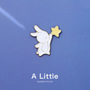 Little手可摘星辰兔子胸针男女可爱金属徽章创意别针学生小礼物