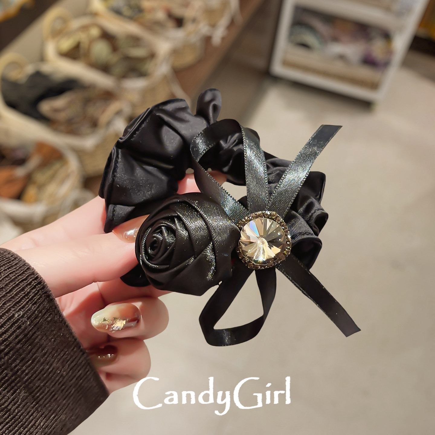 轻奢蝴蝶结珍珠发圈女高级感缎带头绳百搭水钻发绳,饰品/流行首饰/时尚饰品新,发饰,淘宝优惠券,粉丝福利购,淘宝优惠卷