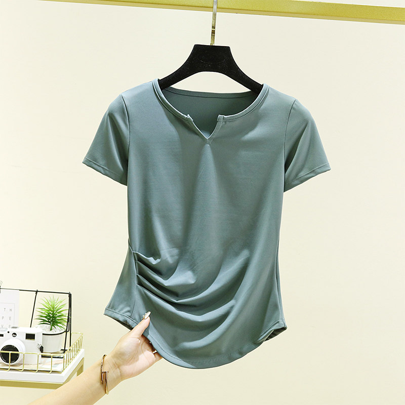 高级感瑜伽服女2025夏薄款V领显瘦短袖运动T恤普拉提训练健身上衣,运动/瑜伽/健身/球迷用品,瑜伽t恤,淘宝优惠券,粉丝福利购,淘宝优惠卷