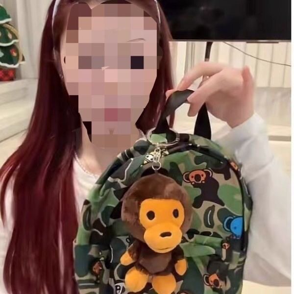 宅女同款babymilo迷彩小猴子双肩包夏季新款百搭迷你小书包背包女图片