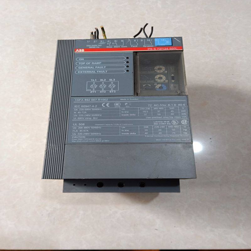 ABB通用软起动器软启动PSS72/124-500LL37KW1SFA892007R1002