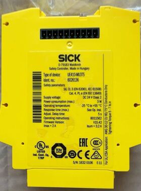 UE410-MU3T5施克SICK安全继电器订货号：6026136现货