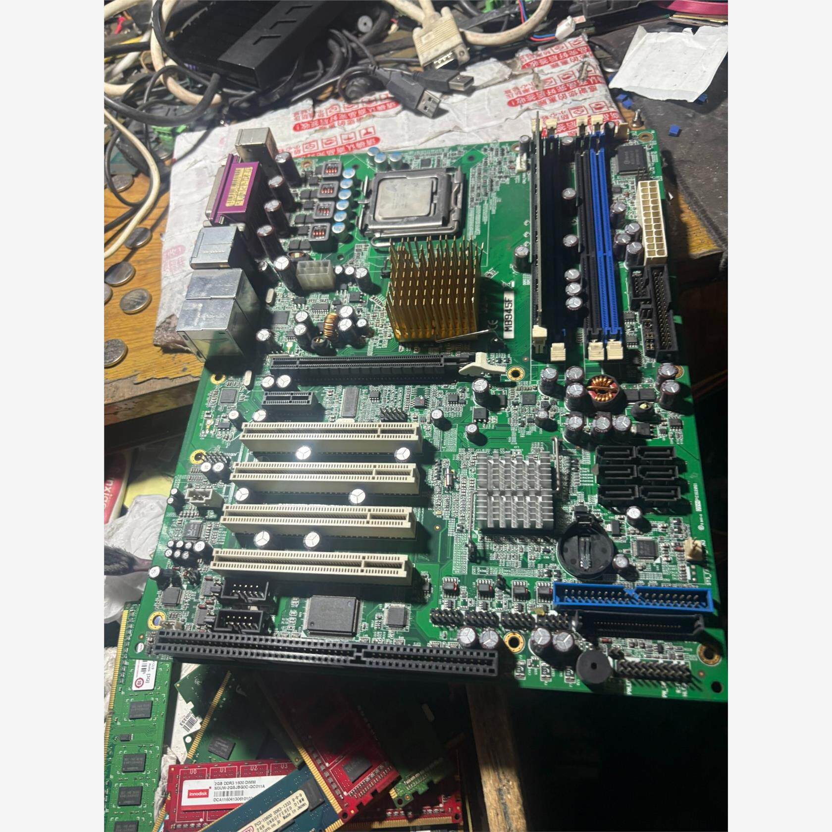 广积 MB945F工控设备主板  带ISA插槽 工业主板拆机