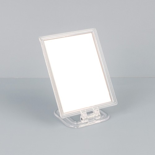 韩国透明银面可手持手柄镜镜子