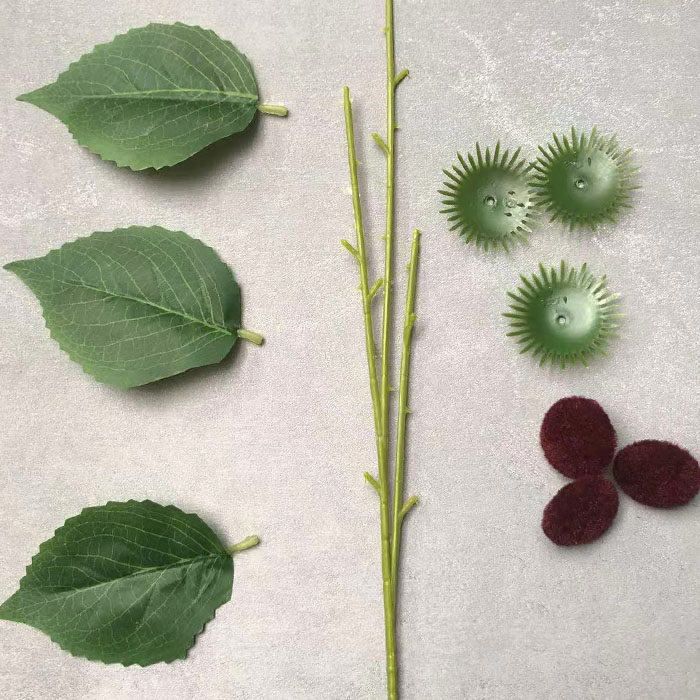 抖音同款 雪纱带向日葵 花心花叶花杆花托仿真塑料 手工diy 材料