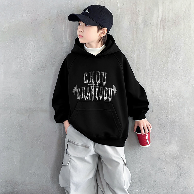 男童春款连帽卫衣2026新款洋气中大童春装内搭儿童春秋季上衣宽松