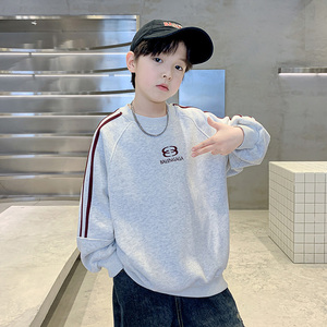 男童卫衣春款2025新款洋气儿童打底衫中大童春秋卫衣男孩上衣宽松