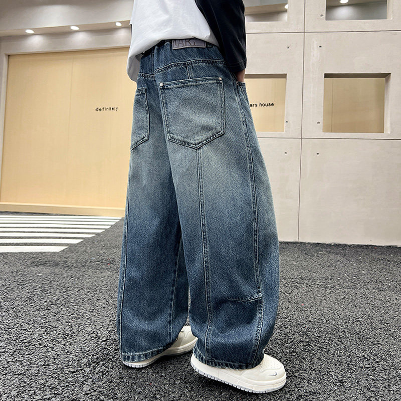 长裤棉混牛仔裤裤型裤子宽松痞帅
