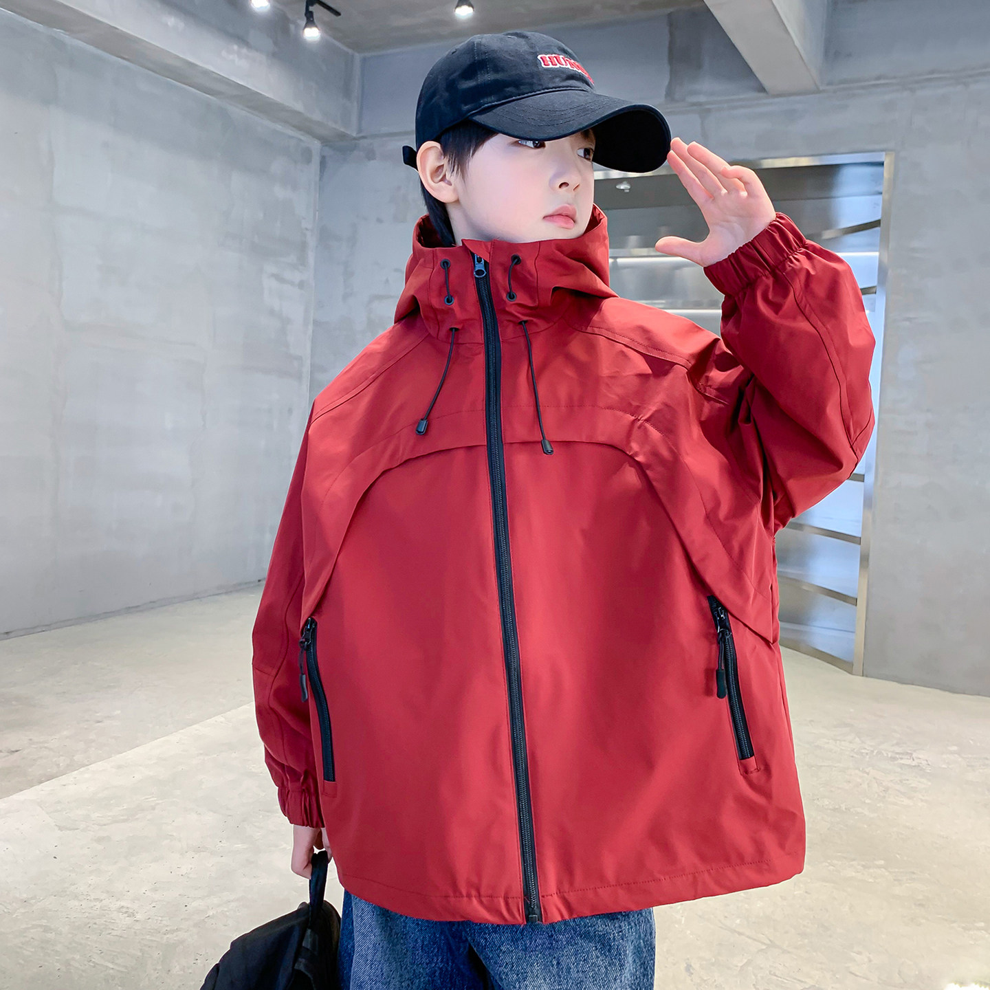 男童夹棉连帽冲锋衣冬季2025新款痞帅儿童加厚中大童冬款保暖外套,童装/婴儿装/亲子装,普通外套,淘宝优惠券,粉丝福利购,淘宝优惠卷