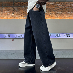 男童加绒加厚直筒牛仔裤冬装2024新款中大童冬季一体绒裤子儿童装