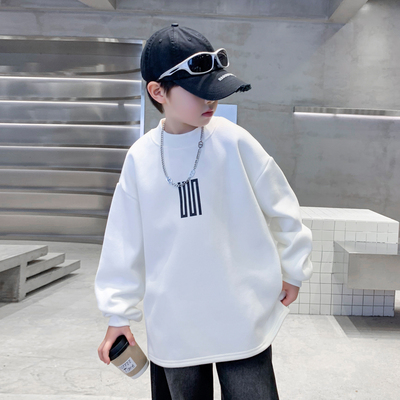 秋冬季男童棉休闲一体绒加厚卫衣