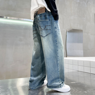 男童春季牛仔裤2026新款潮儿童春款休闲裤中大童男孩春秋季裤子潮