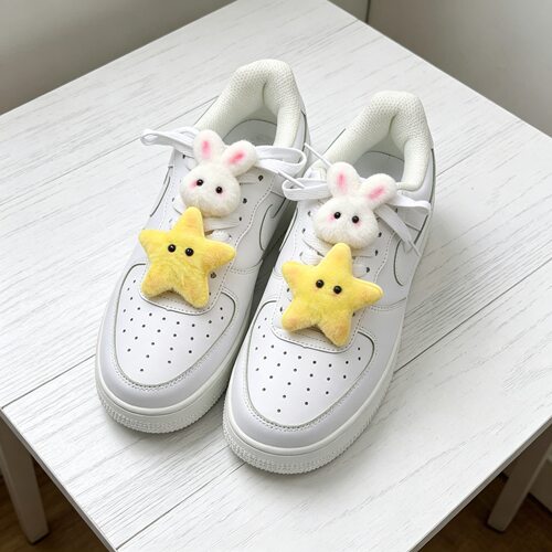 腮红兔子星星鞋带装饰扣diy