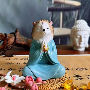 白家古风仙刺猬真身堂口摆件桌面装饰品办公室工艺品车载禅意内饰