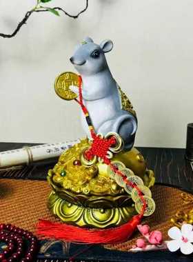 家居客厅生肖老鼠摆件