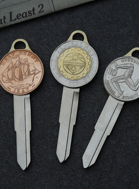 高金GK500复古摩托车纯铜手作钥匙胚