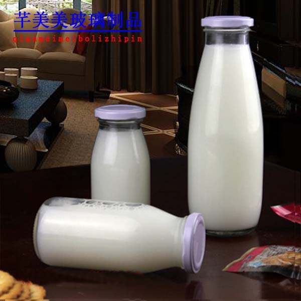 500ml饮料玻璃豆浆瓶带奶吧专用