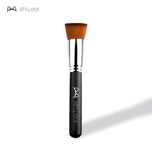 便携多功能黑色上妆打底化妆刷平头人造纤维粉底刷柔软支装不吃粉