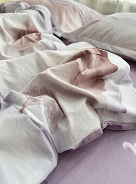 加厚纯棉全棉磨毛单人被套150x210cm160x200cm双人被罩220x240cm