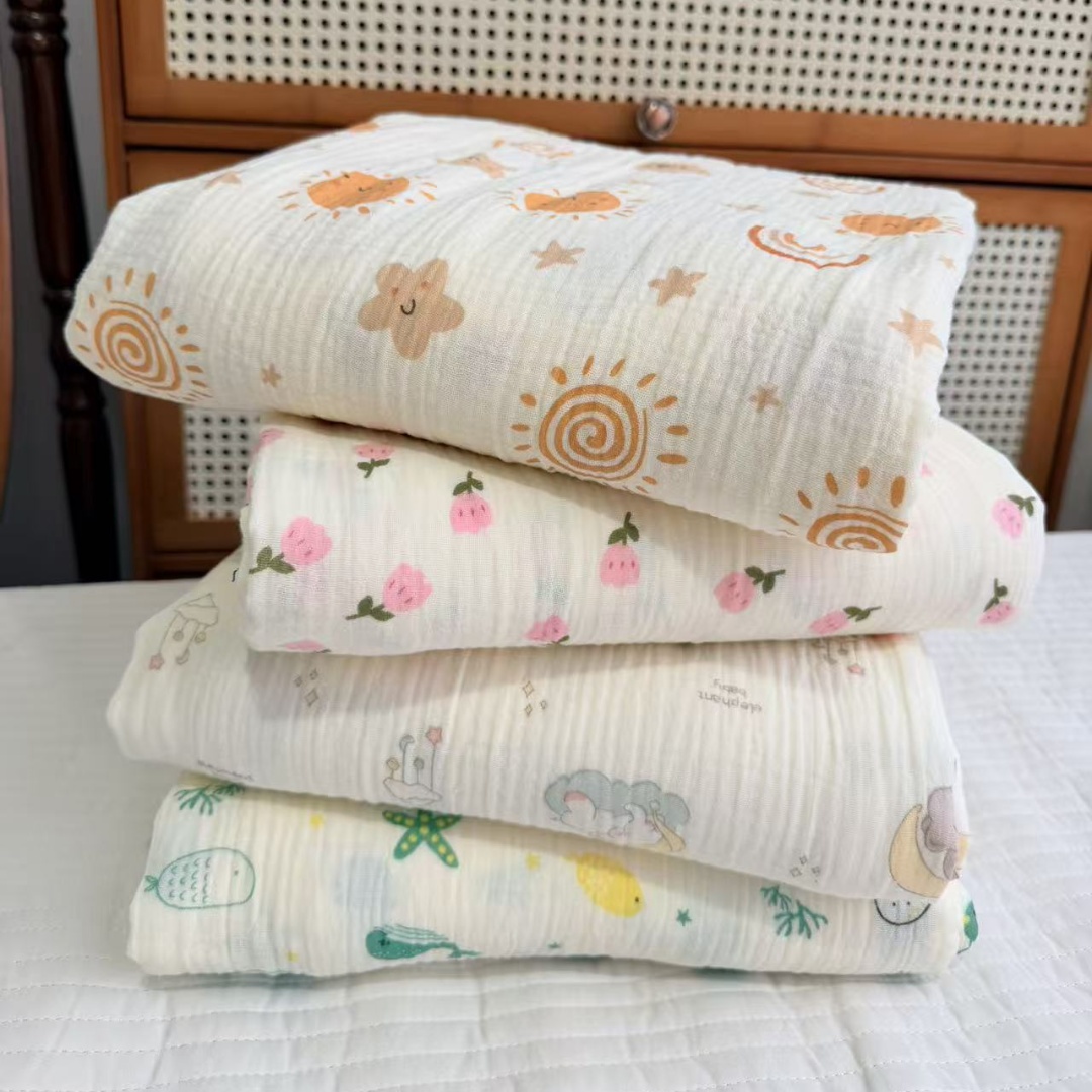 A类双层纱床单全棉纱布软糯亲肤学生单双人可铺可盖毯子大睡单