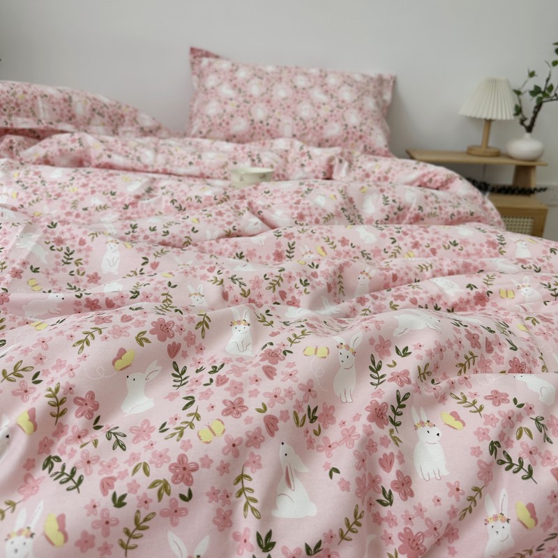 岳嘟嘟全棉学生床单被套三件套