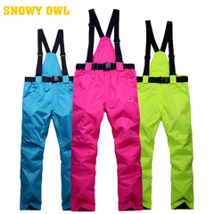 2016新款滑雪裤女男士情侣款户外单板双板加厚防水保暖背带滑雪裤