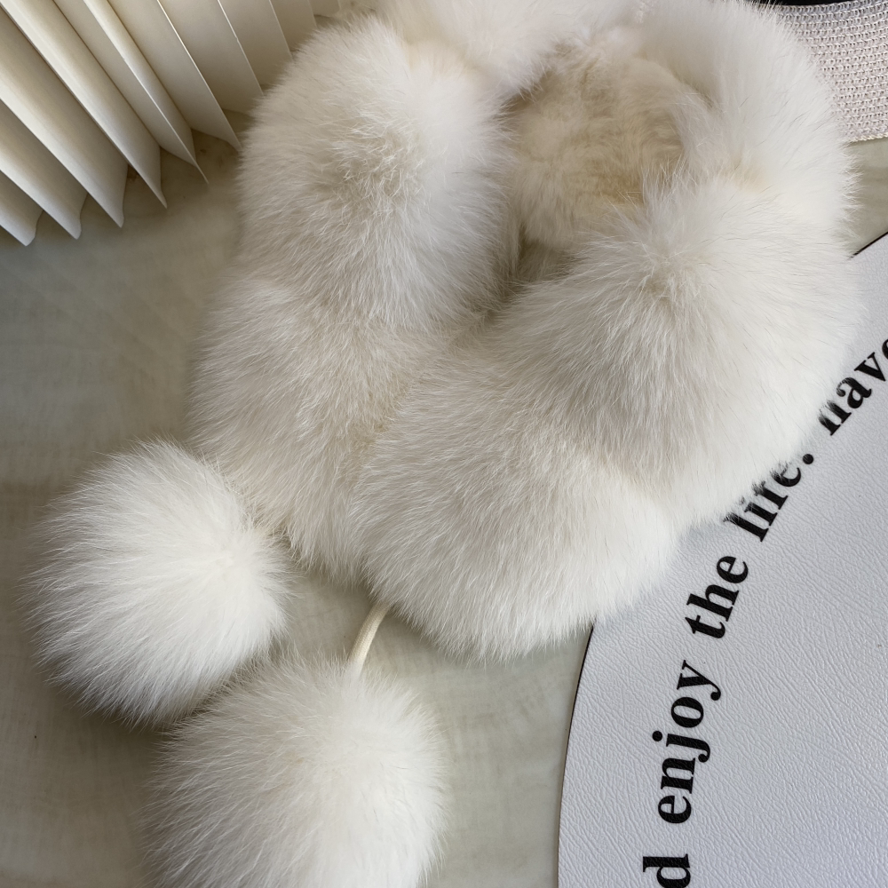 艾诺克狐狸毛围巾毛领子围脖冬季