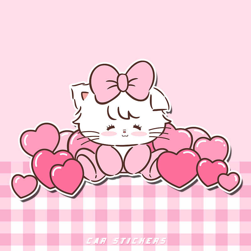 mikko小猫油箱盖卡通可爱创意贴