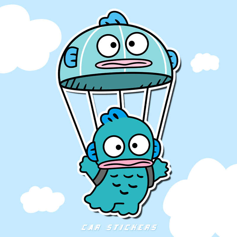 创意小丑鱼汉顿划痕遮挡装饰贴