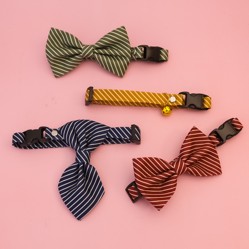 宠物领结领带项圈猫咪狗狗铃铛安全扣可调节雪纳瑞婚礼绅士装饰品